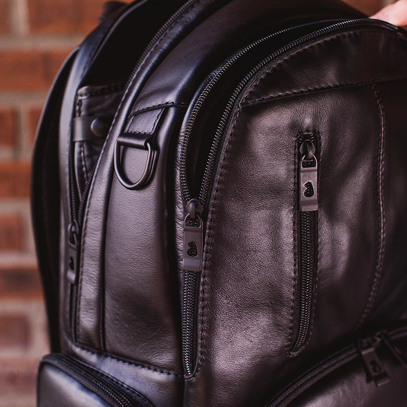 Mochila de couro para notebook Black Edition NW082 Alça de Mão