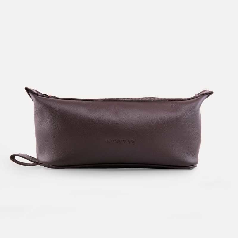 Necessaire de couro nomade nordweg nw084 marrom cafe